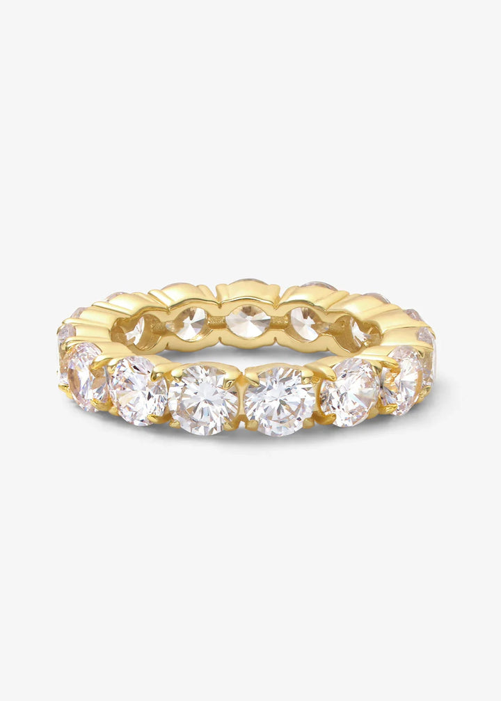 Melinda Maria women's gold simulated diamond all around ring