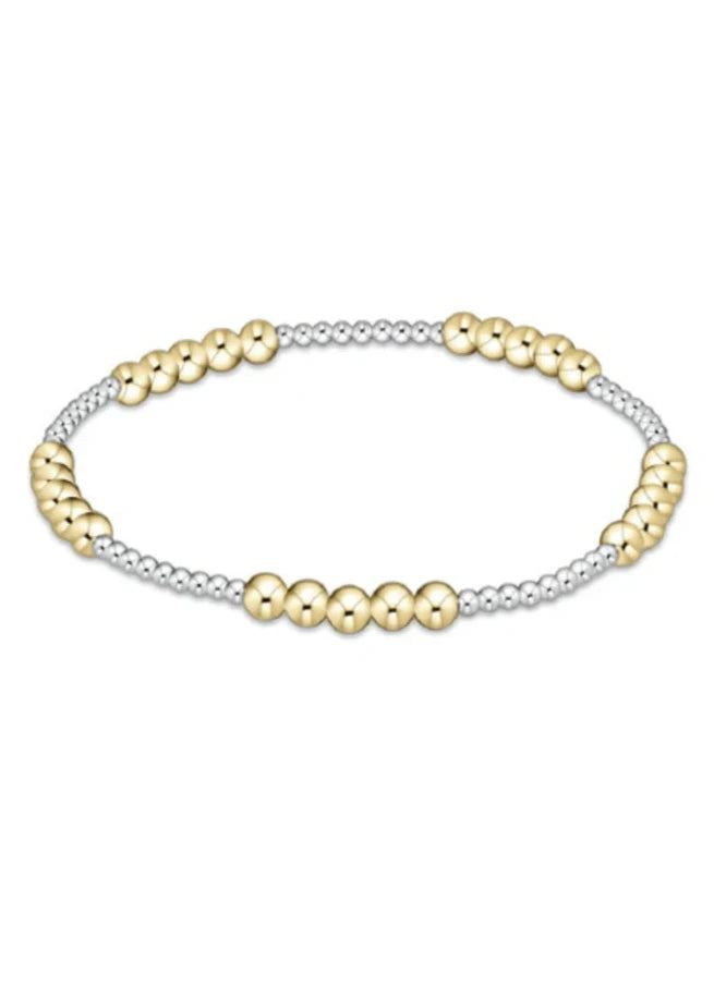 enewton Design Classic Blissful Pattern 2mm Bead Bracelet - 4mm Mixed Metal