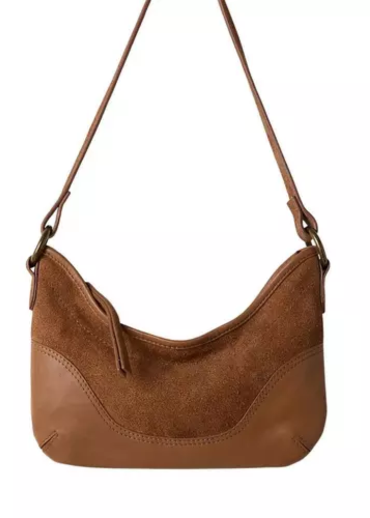 Free People Sindy Leather Shoulder Bag - Cognac