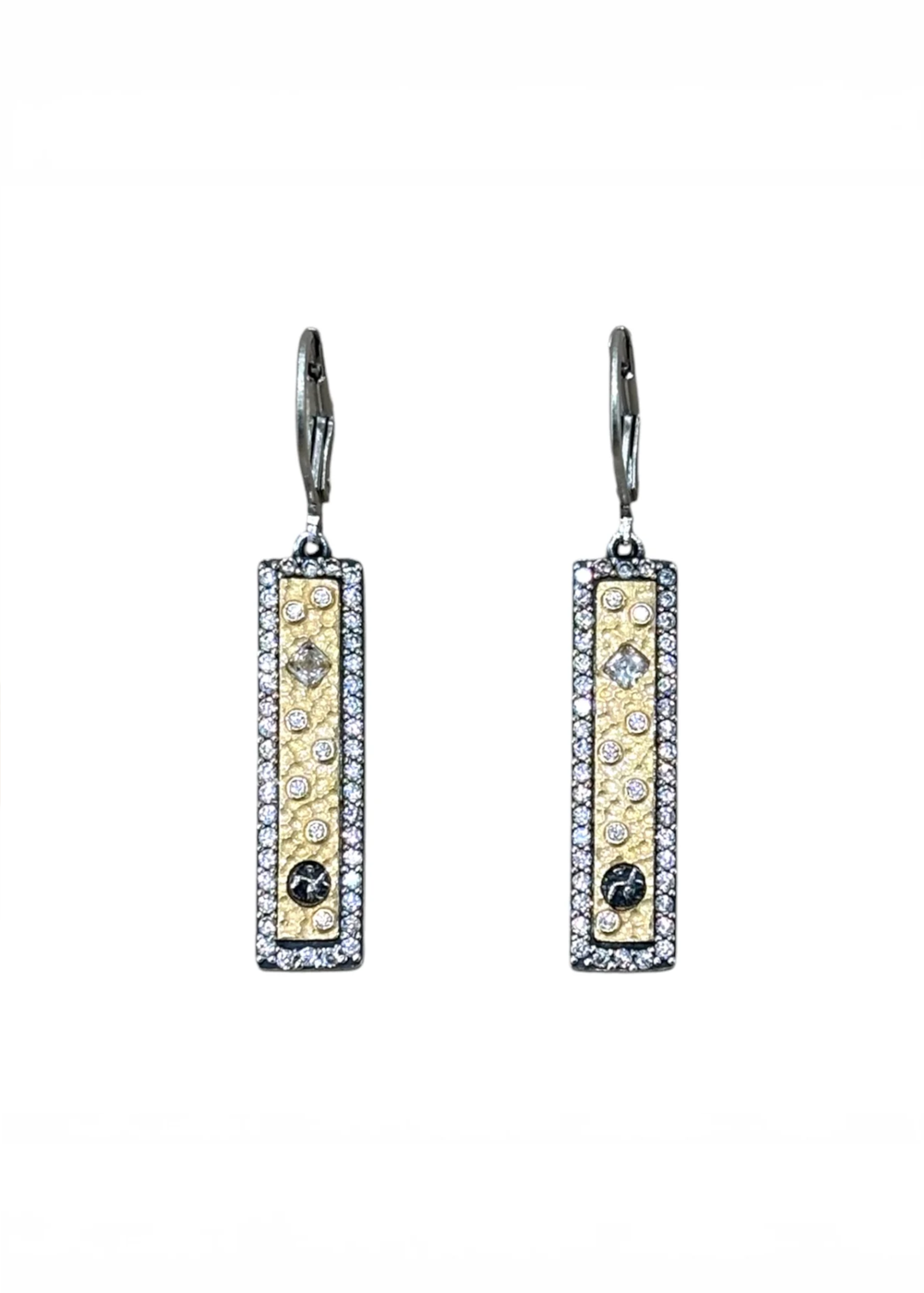 Tat2 Designs Vintage Silver Soleil ID Earrings