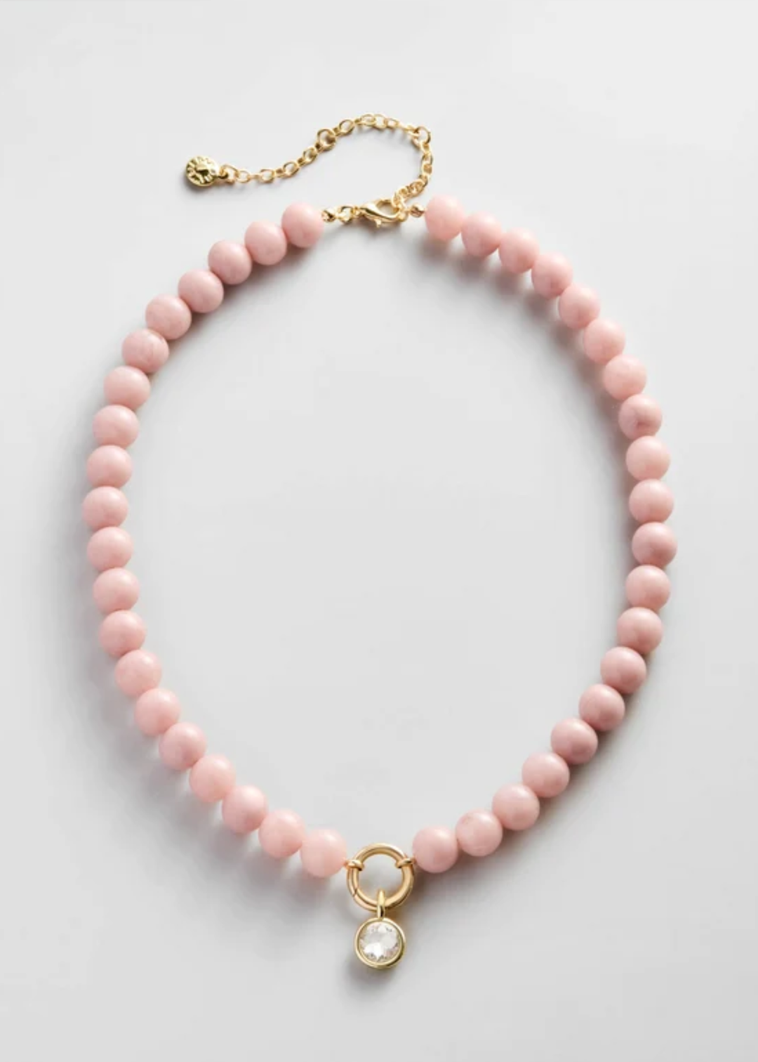 Bauble Bar Janette Beaded Ring Necklace - Light Pink