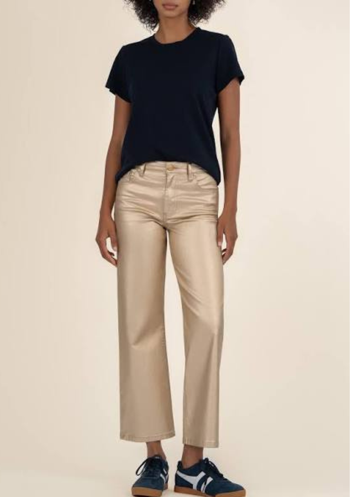 Kut From the Kloth Charlotte High Rise Wide Leg Jeans - Gold