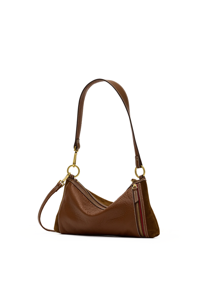 Hammitt Kyle Handbag - Cinnamon Suede/Antique Gold