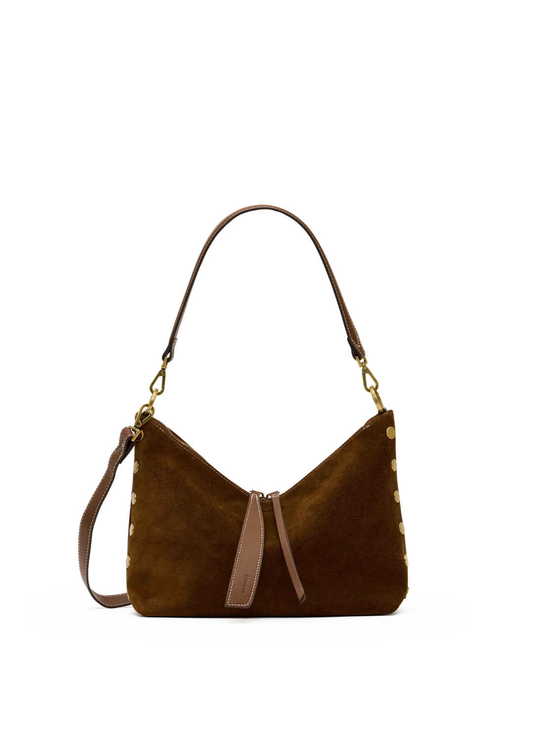 Hammitt Grace Medium Handbag - Cinnamon Suede/Antique Gold