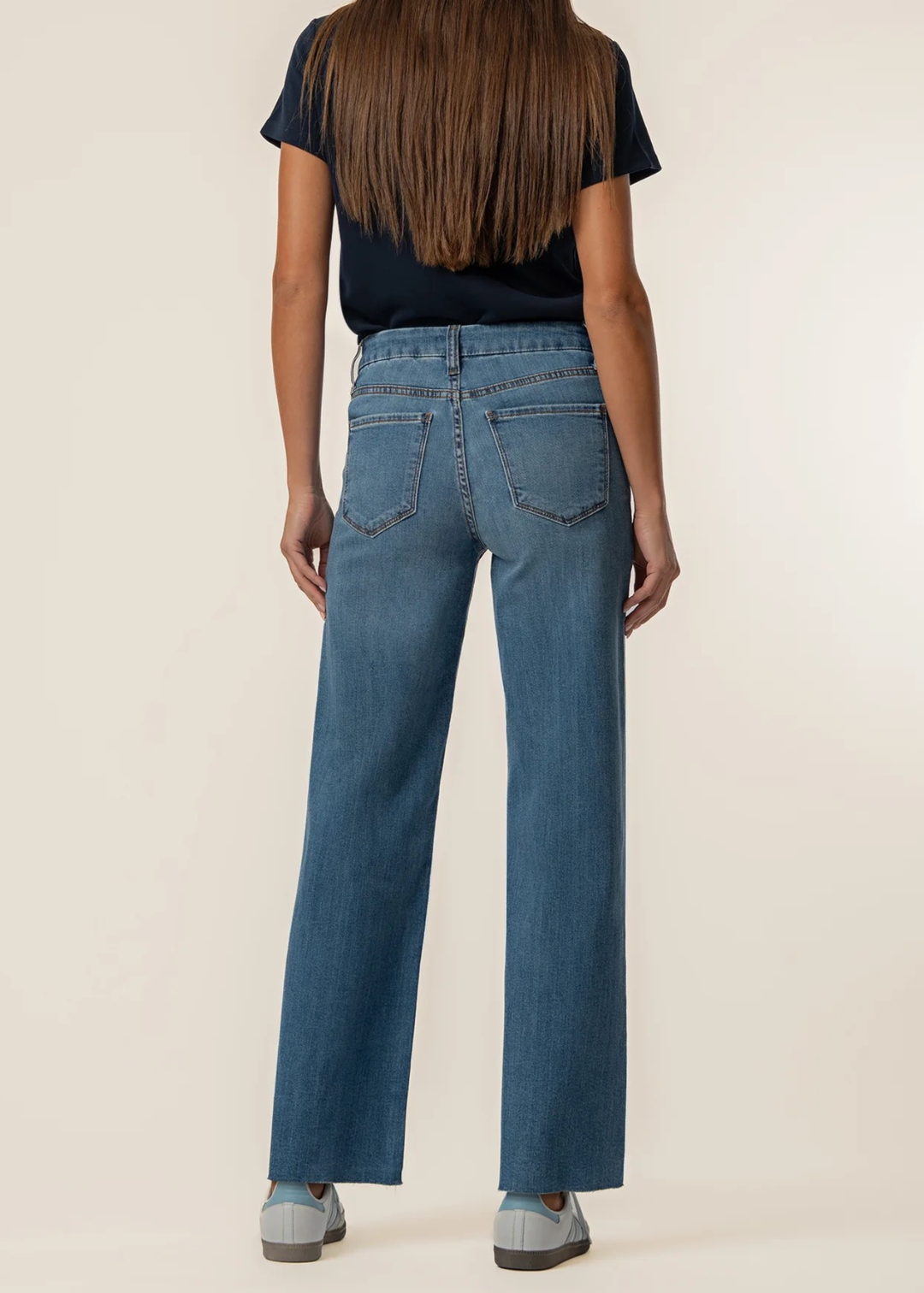 Kut From The Kloth Meg High Rise Wide Leg Front Pocket - Adorably Wash
