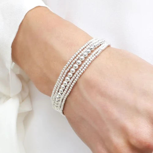 Classic 2mm Bead Bracelet - Sterling