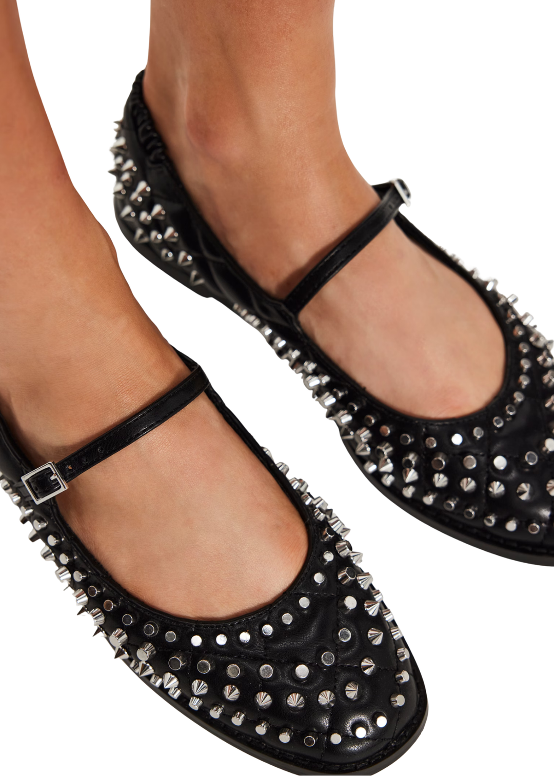 Free People Mirrorball Studded Mary Janes