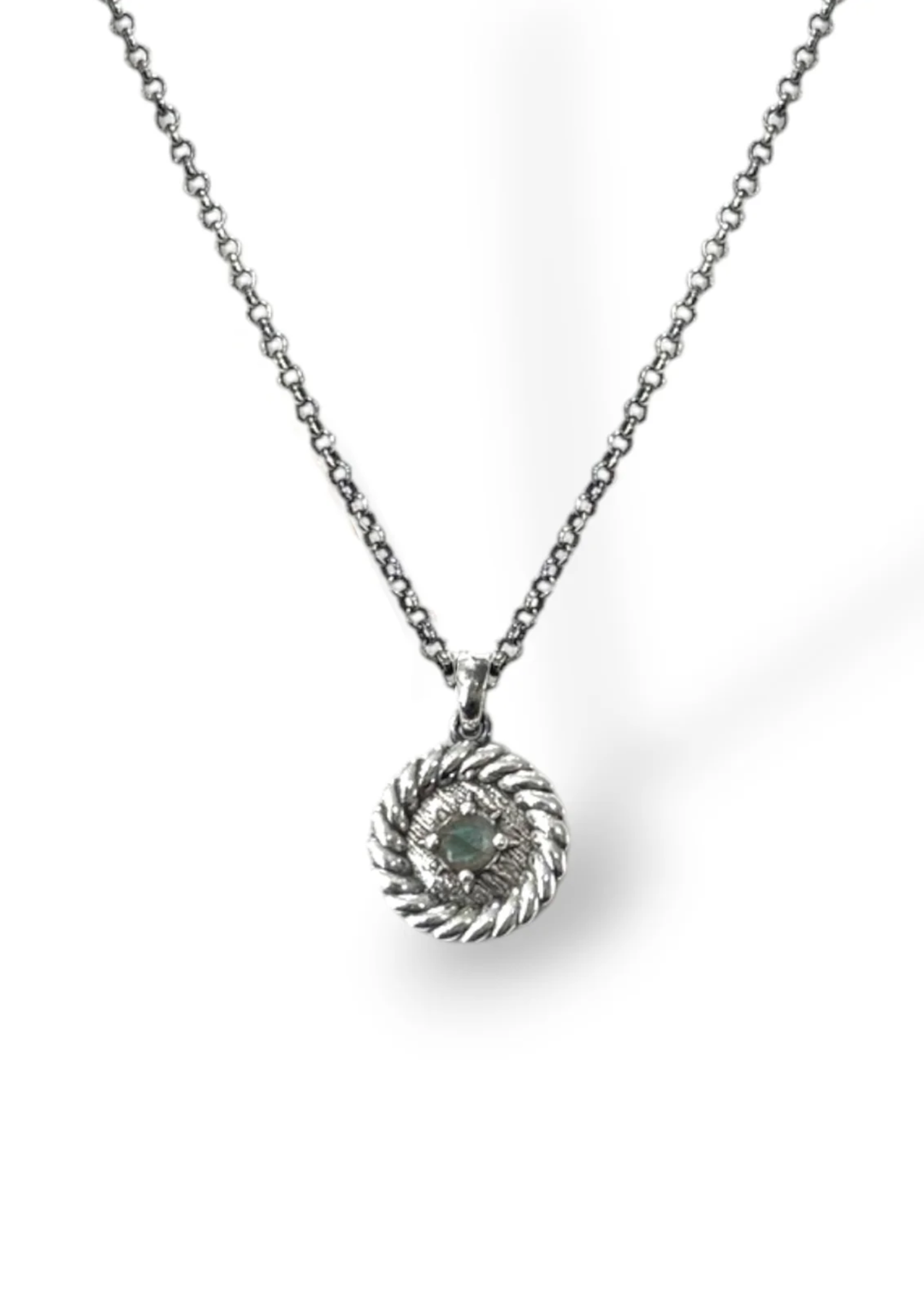 Tat2 Designs Vintage Silver Labradorite Leni Necklace