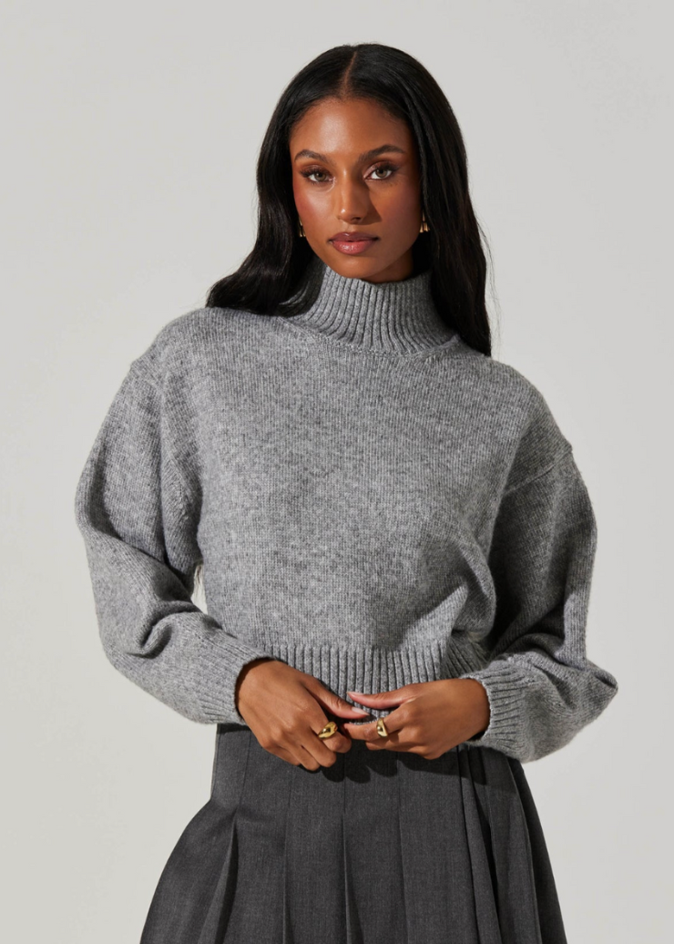 Astr Fiala Mock Neck Sweater