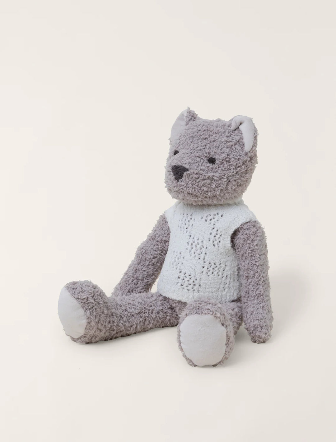 CozyChic Bear Buddie with Vest - Taupe/Cream