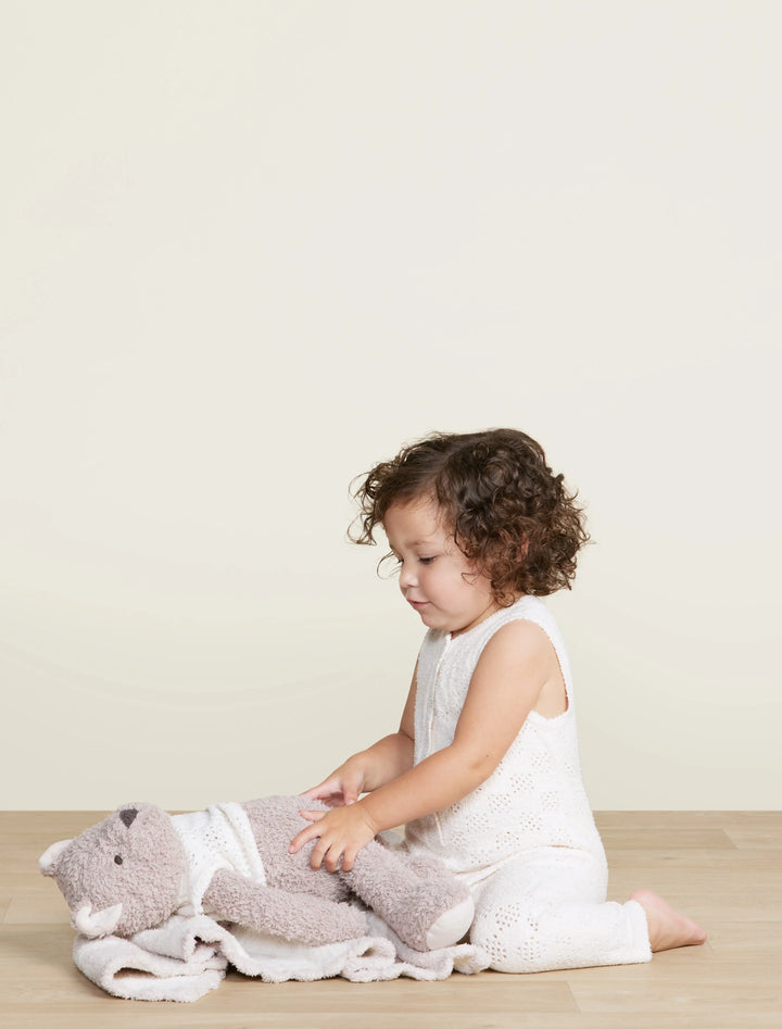 CozyChic Bear Buddie with Vest - Taupe/Cream