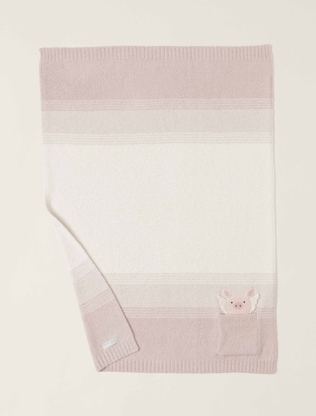 Barefoot Dreams CozyChic Flying Pig Stroller Blanket - Cream Multi