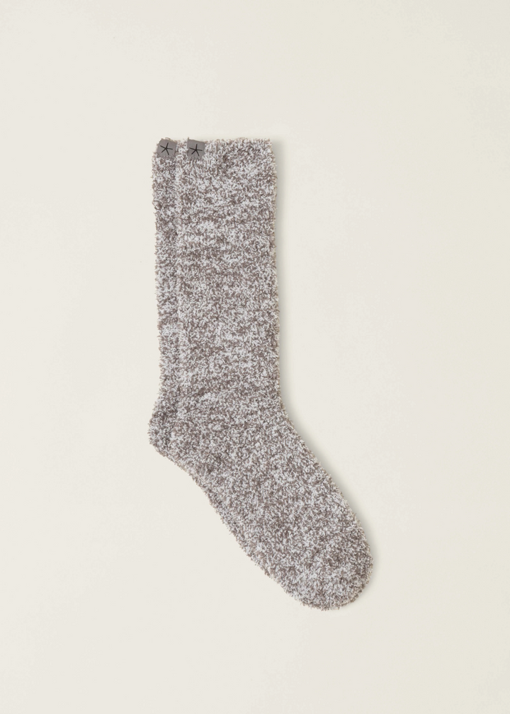 Barefoot Dreams CozyChic Heathered Socks in Charcoal/White