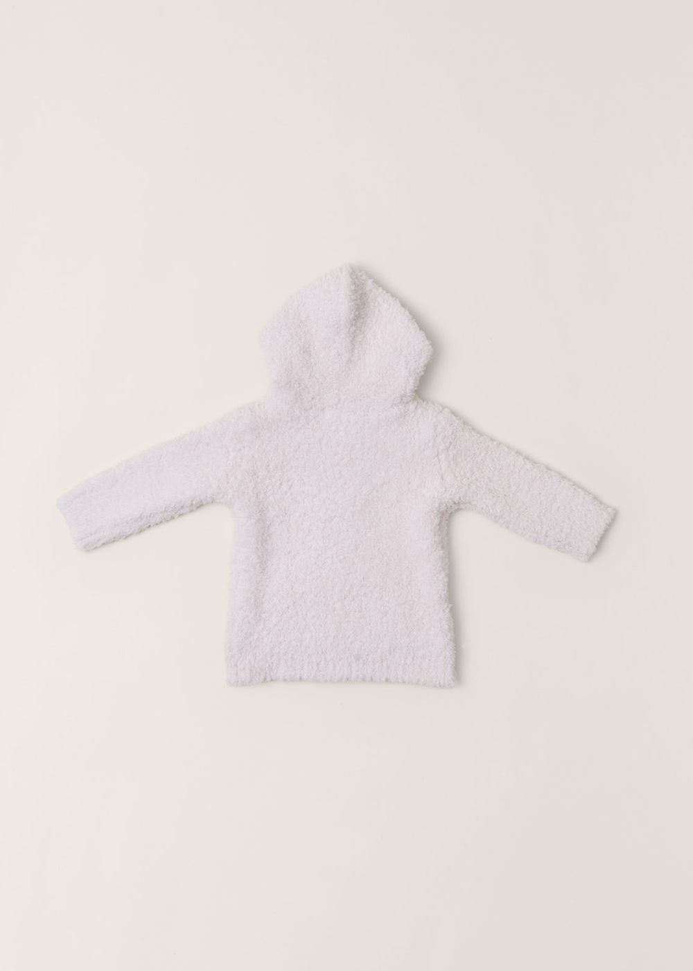 Back of a light pink baby hoodie