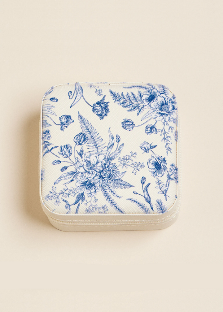 Blue Blossom Travel Jewelry Box