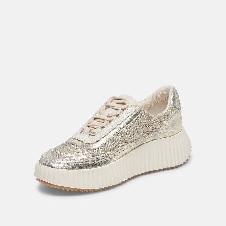 Dolce Vita Dolen Sneakers in Gold Knit