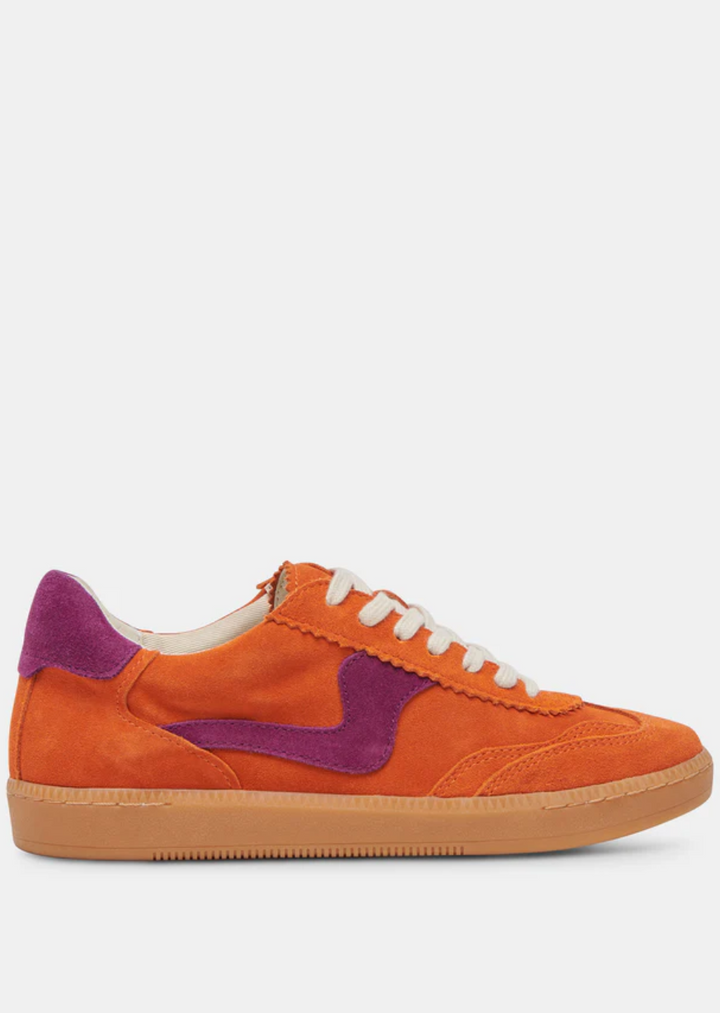 Dolce Vita Notice Sneakers in Orange Multi Suede