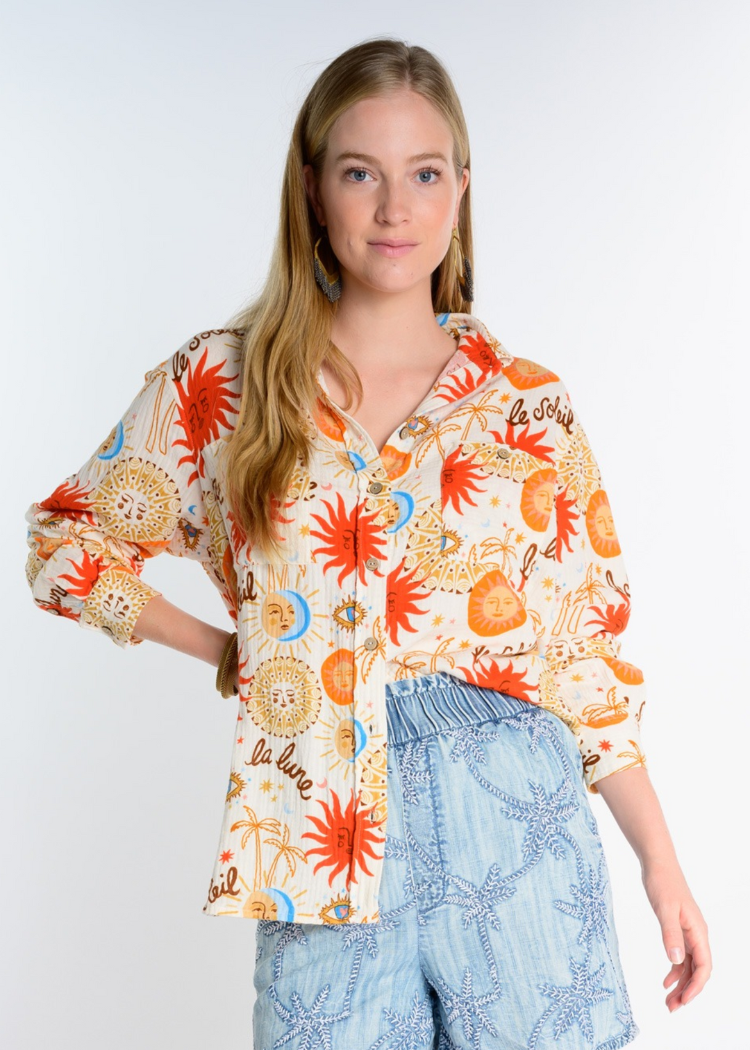 Ivy Jane Elaine Button Down in White