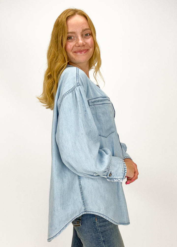 Free People Denim Dreaming Pullover