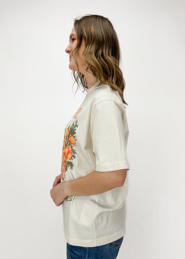 Free People Harvest Vintage Wash Tee - California Poppies