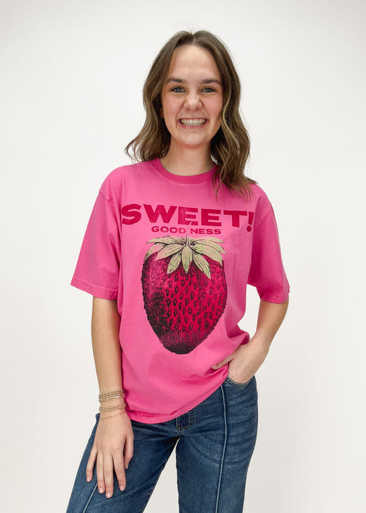 Free People Harvest Vintage Wash Tee - Strawberry