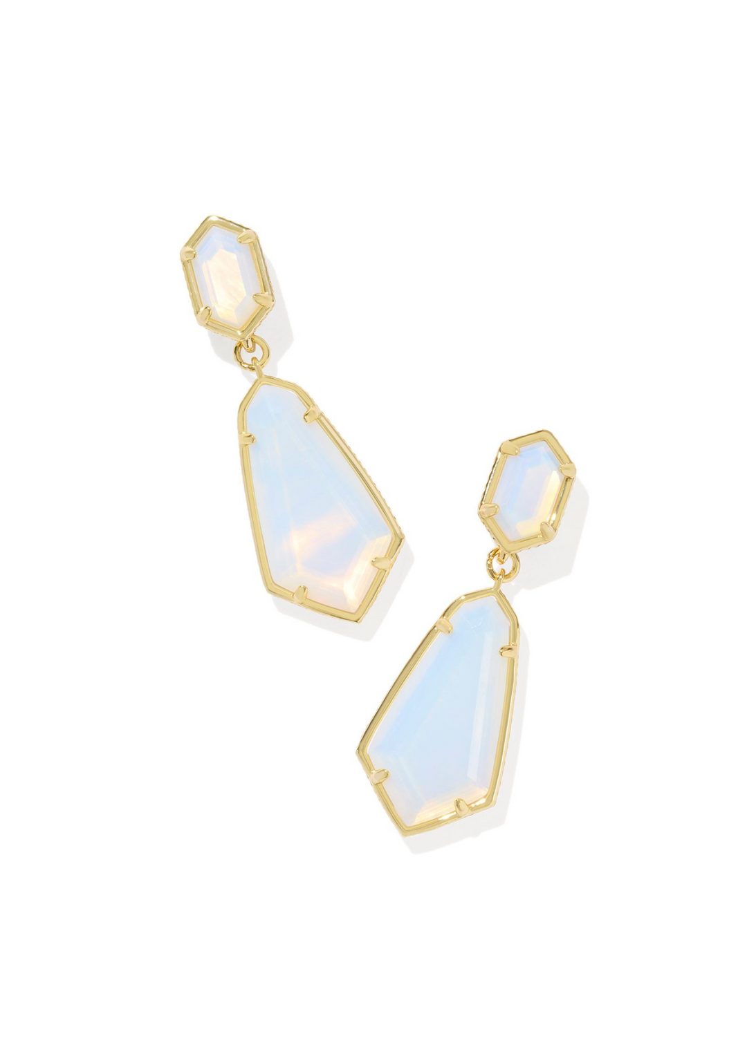 Kendra Scott Hallie Convertible Drop Earrings in Gold/Opalite Illusion