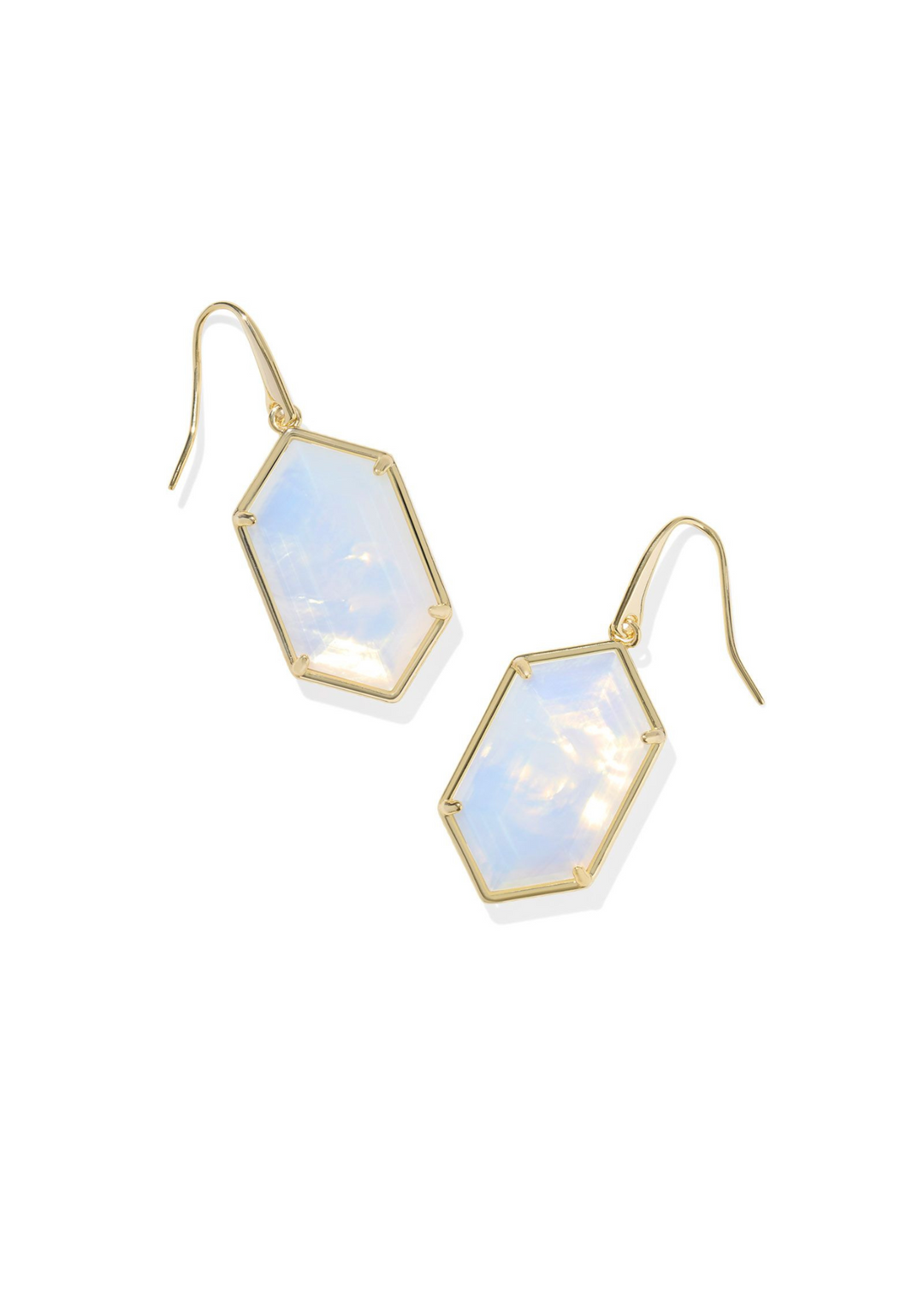 Kendra Scott Hallie Drop Earrings in Gold/Opalite Illusion