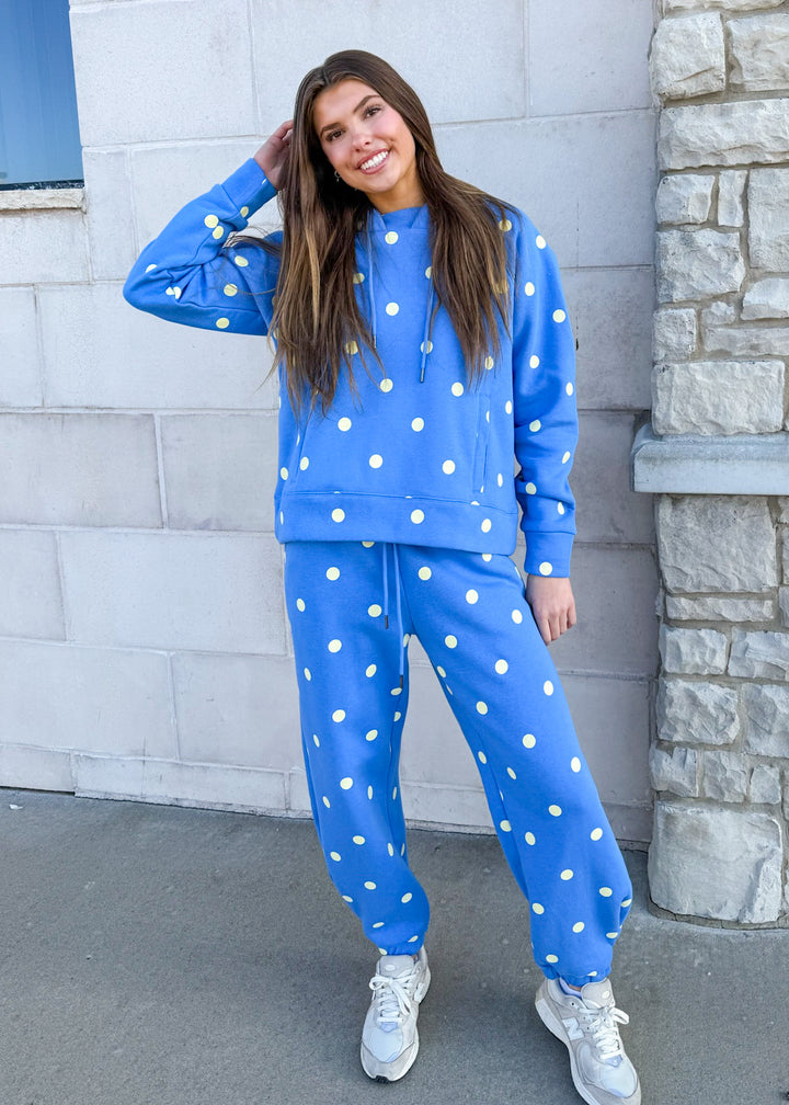 Gemma Polka Dot Sweatsuit - Blue