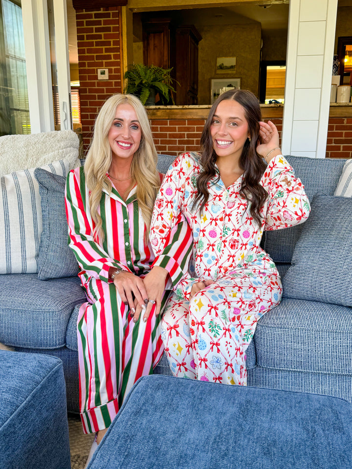 Show Me Your Mumu Classic Pj Set - Jolly Stripes Silky