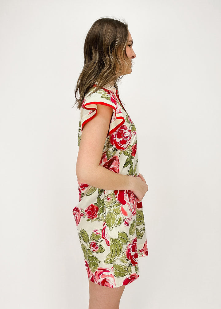 Rose Collared Dress