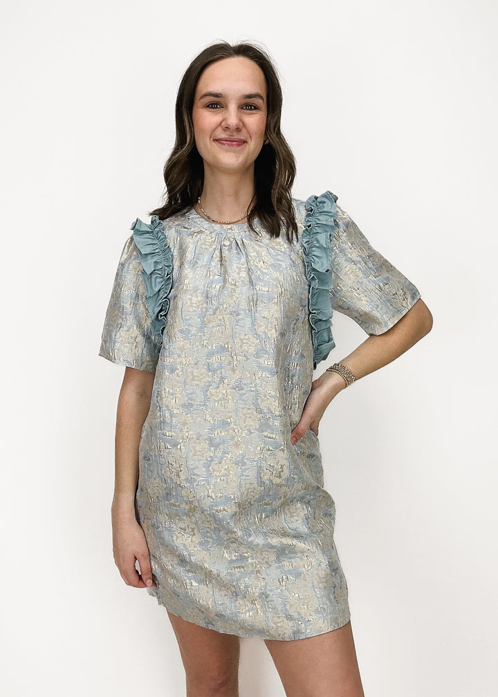 Anna Metallic Jacquard Dress