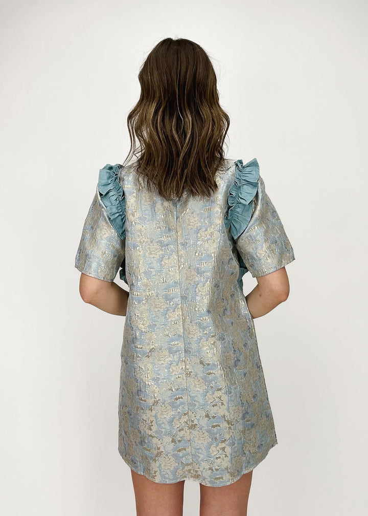 Anna Metallic Jacquard Dress
