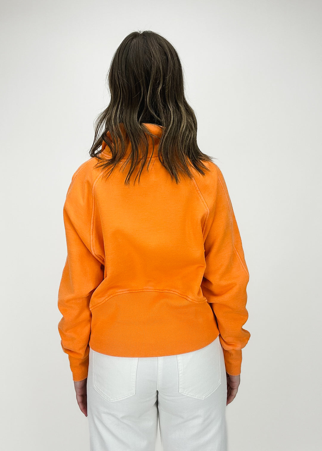 Molly Quarter Zip Sweatshirt - Orange