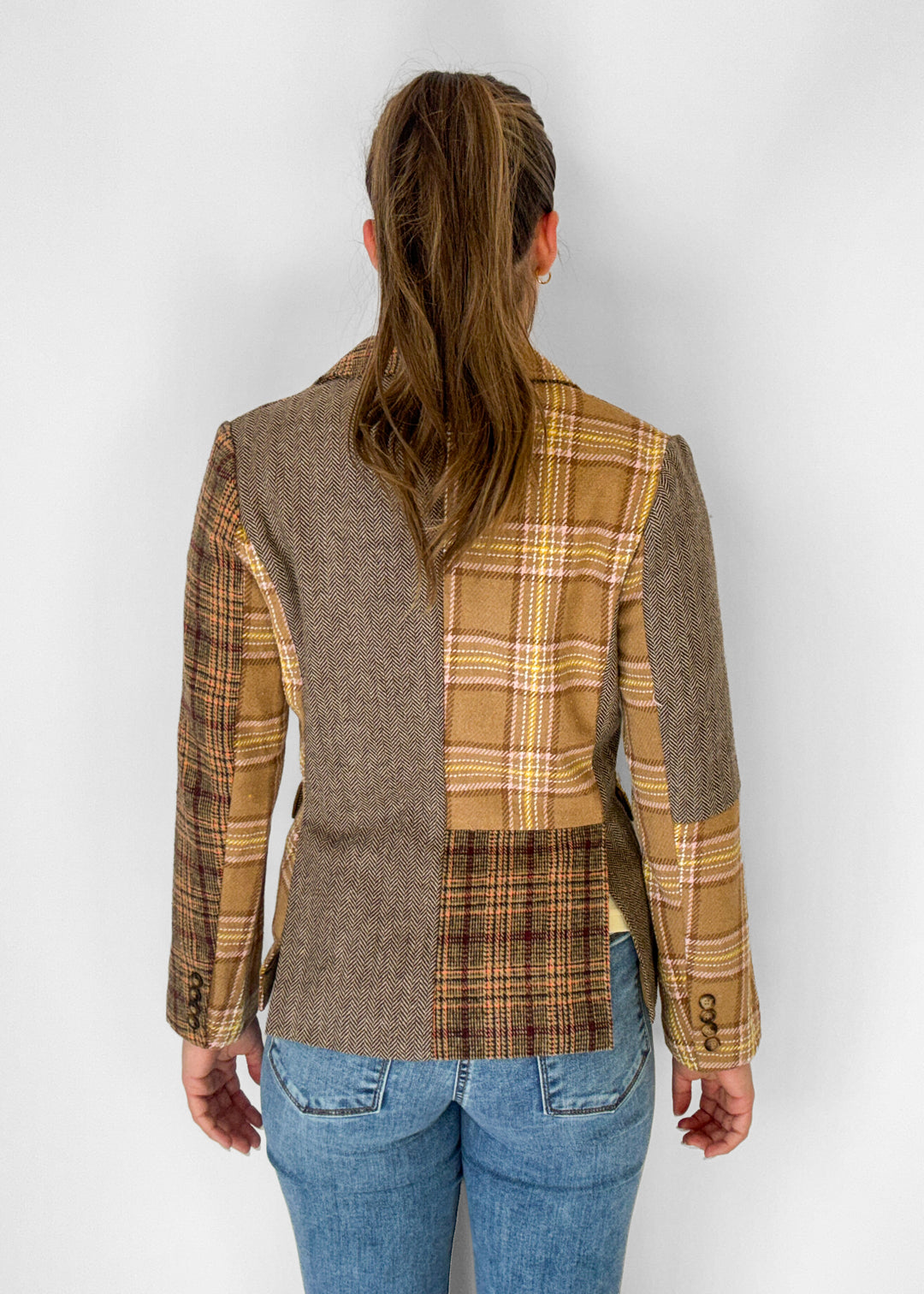 Izzy Plaid Patchwork Blazer