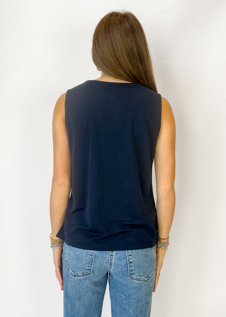 Amelia Knit Tank Top - Midnight