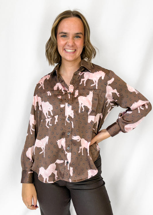 Ivy Jane Kollyns Horse Button Down