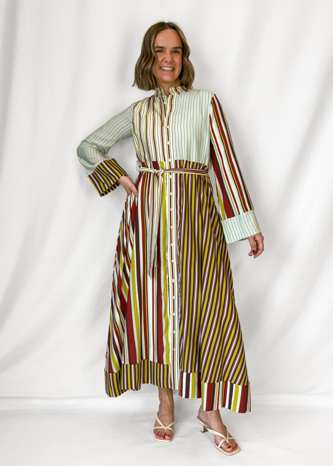Beck Striped Midi Dress