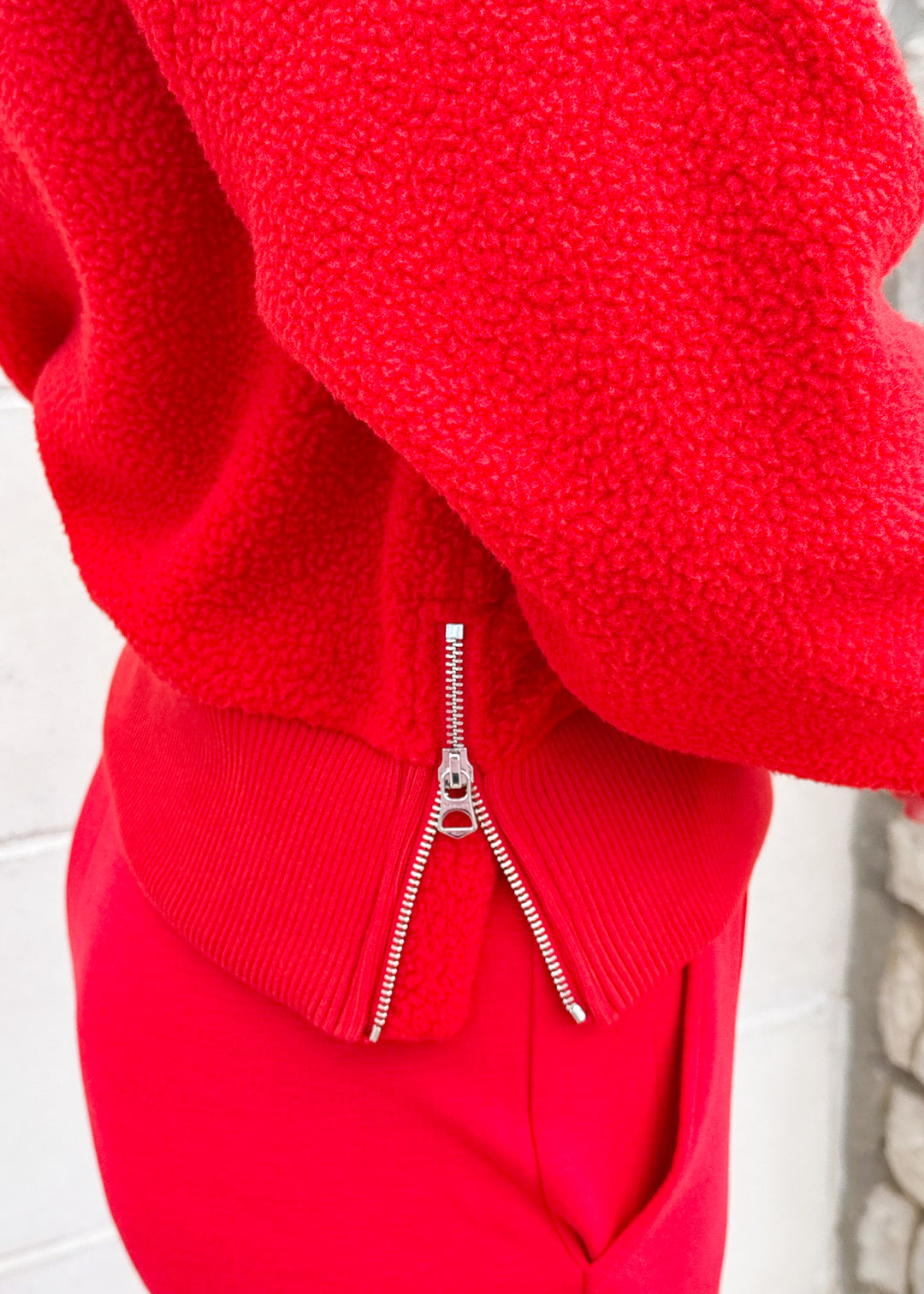 Varley Mumford Half Zip Fleece - Washed Red