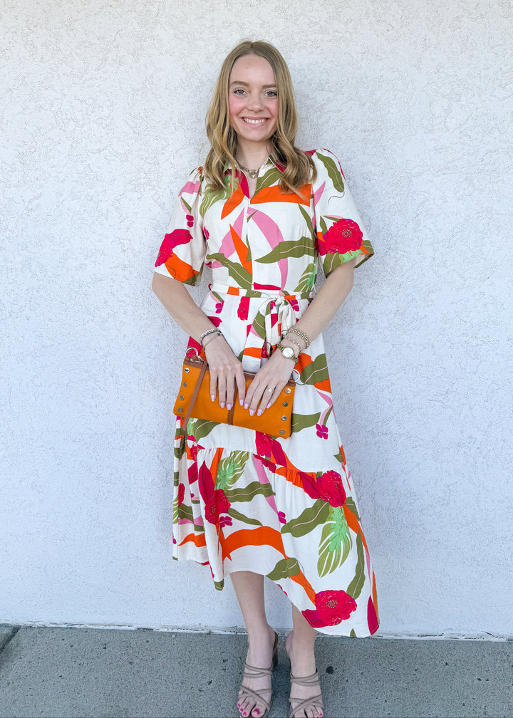 Cathy Floral Midi Dress