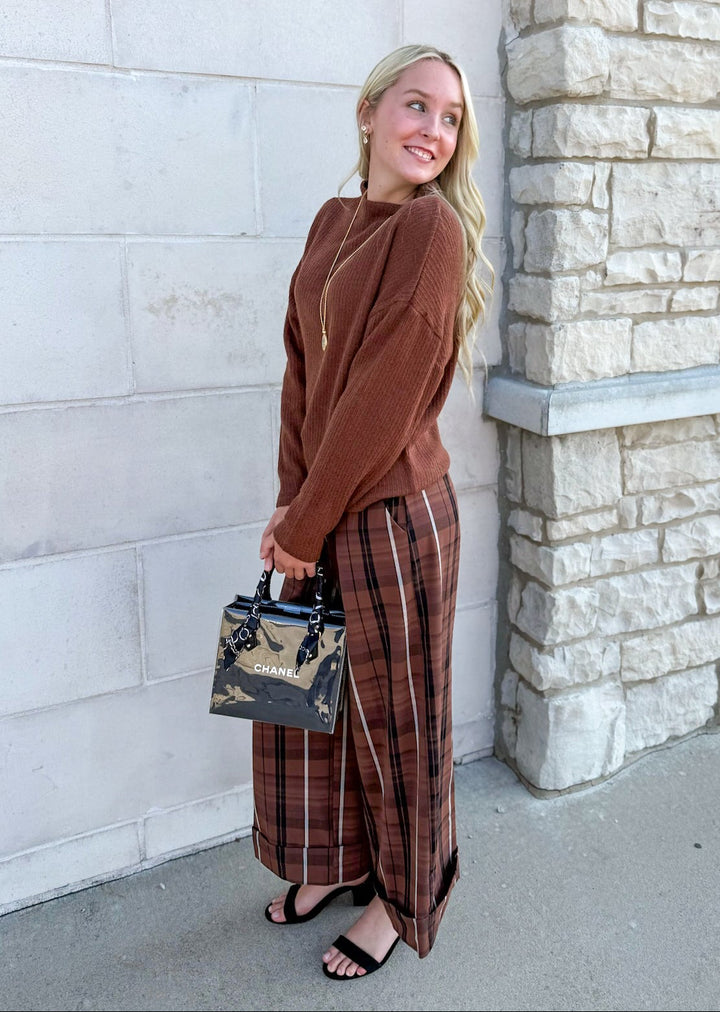 Sanctuary Clothing Terrace Linen Pant Elder Plaid