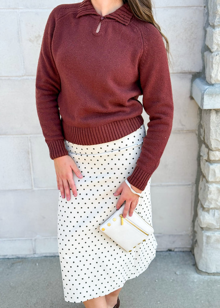 Dakota Polka Dot Midi Skirt