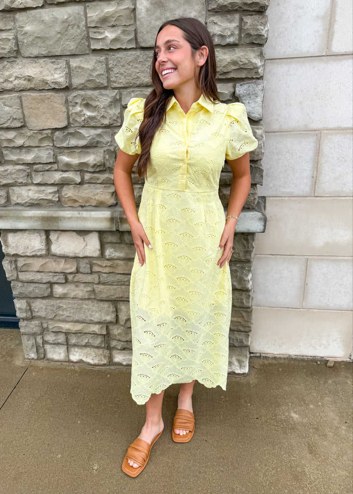 Andi Eyelet Midi Dress