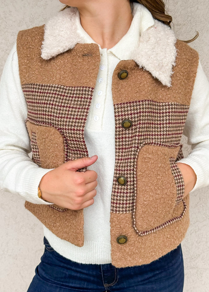Ellie Fur Collar Vest