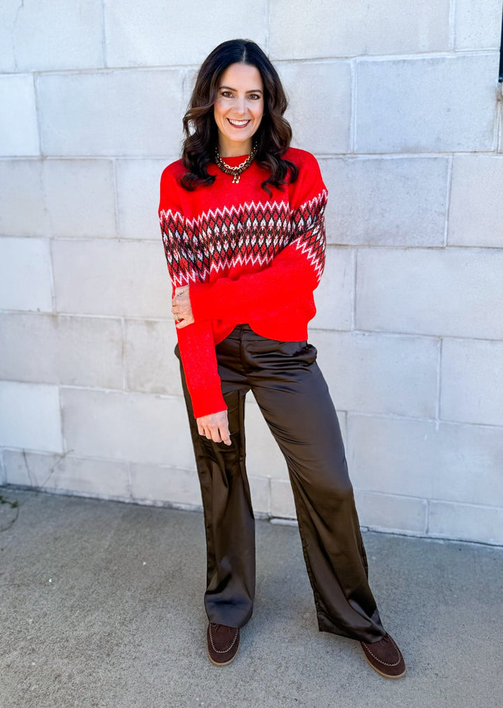 Sanctuary Clothing Argyle Crew Pullover