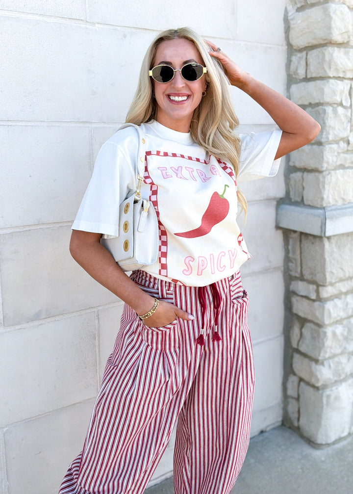 Corbyn Striped Barrel Jeans