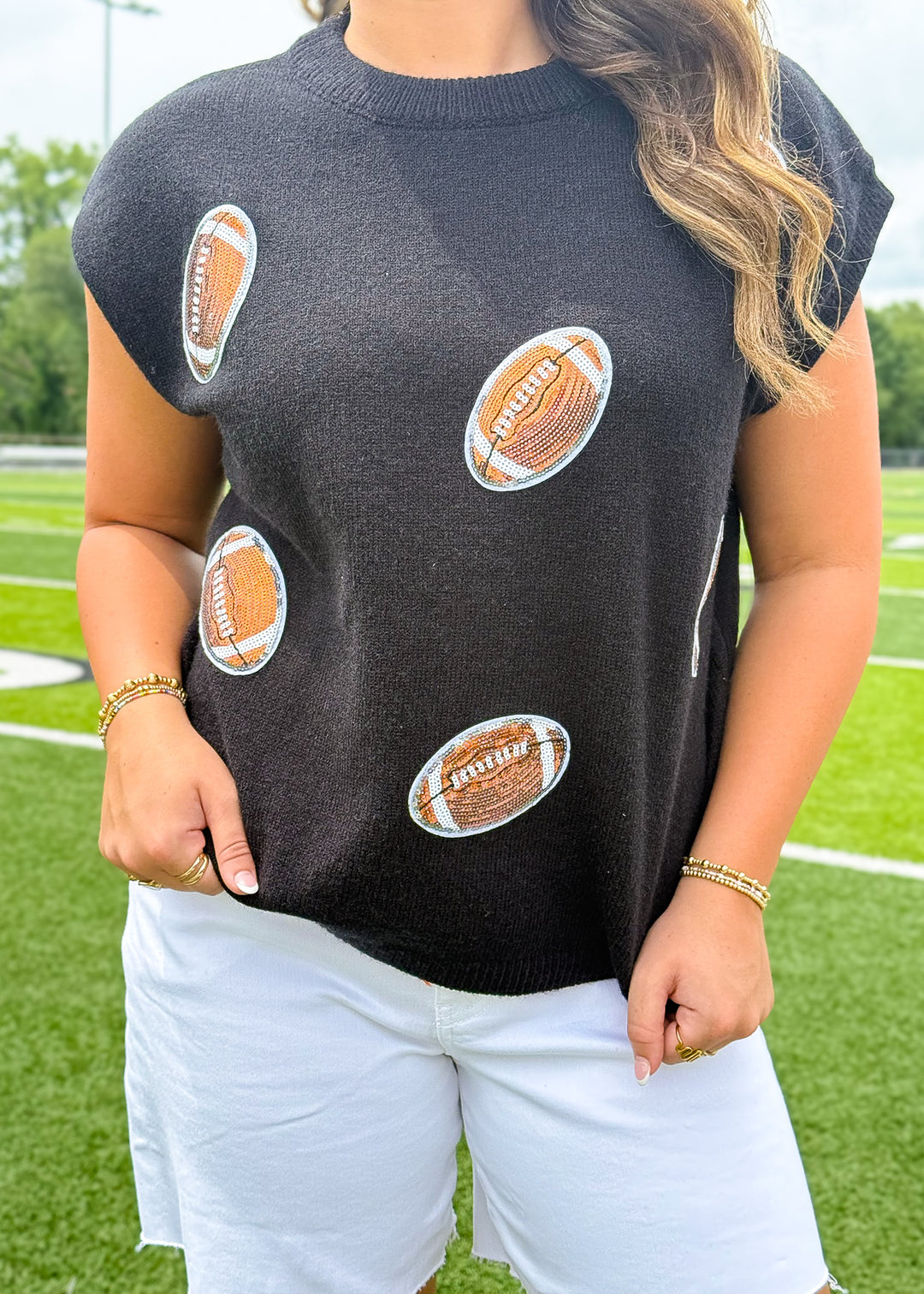 End Zone Sequin Top