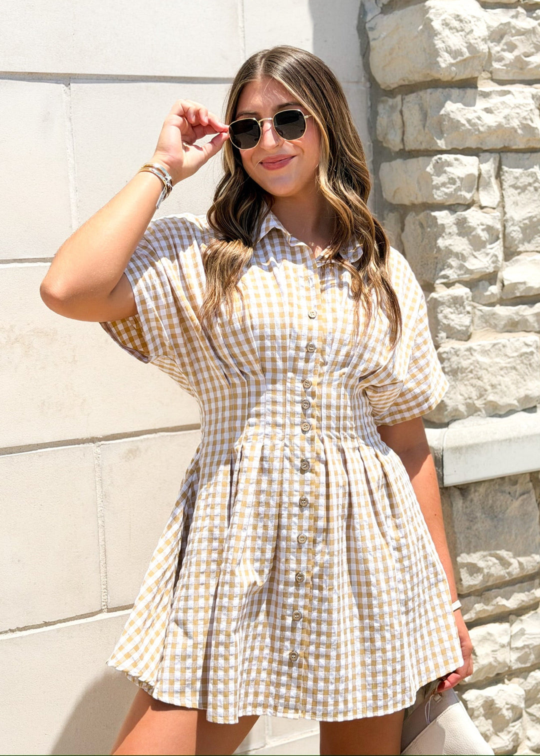 Izzy Gingham Mini Dress