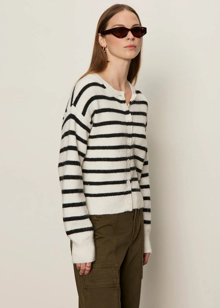Sanctuary Clothing Must Have Cardi - Chalk w/ Black Stripe