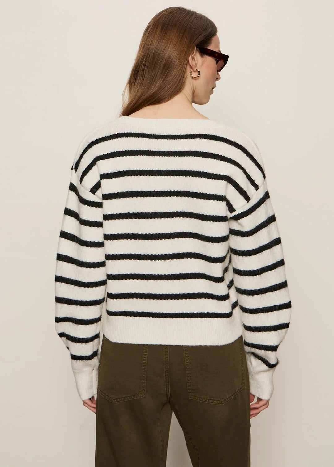 Sanctuary Clothing Must Have Cardi - Chalk w/ Black Stripe