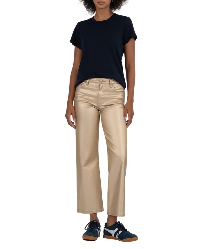 Kut From the Kloth Charlotte High Rise Wide Leg Jeans - Gold